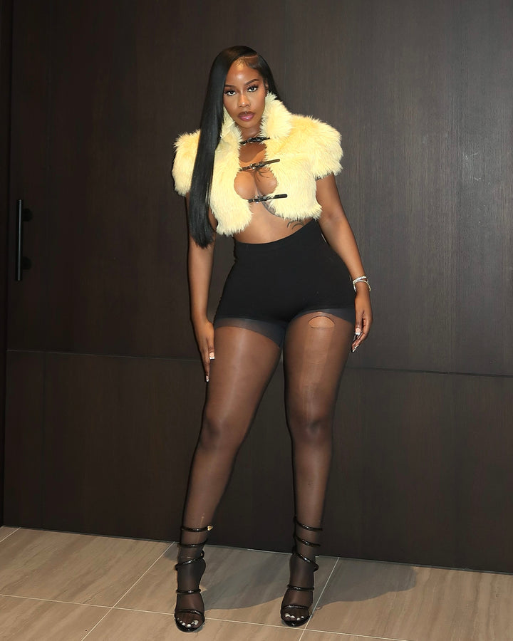 Tweedi Fur Top